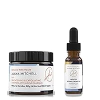 Alana Mitchell Skin Care Set – Anti Aging Face Mask + Retinol Serum for Face – Night R1 Face Oil to Reduce Spots, Wrinkles, & Fine Lines – Brightening, Exfoliating Pumpkin Gel Facial Mask