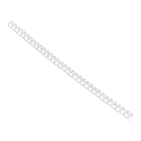 100PCS Double Loop Wire Binding Spine 6.4mm Diameter 34 Teeth 3:1 Scale Combs Spiral Binding Coil for Documents Books Notes (White)
