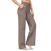 Plus Size Casual Pants,Wide Leg Pants Yoga High Waist Sweatpants with Pockets Stretch Pants Business Casual Trousers