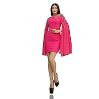 Emilia Fuschia Stretch Satin Mini Dress,Elegant Party Dress,Cocktail,Romantic Date,Birthday,Formal and Homecoming Dress