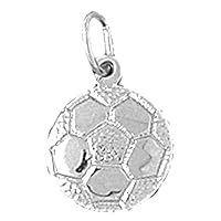 14K White Gold Soccer Ball Pendant