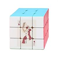 Playing Cards Heart J Pattern Magic Cube Puzzle 3x3 Toy Game Play