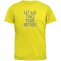 Old Glory Take Your Photo Camera Flip Up Flash Bright Yellow Adult T-Shirt - 2X-Large