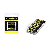Powerex Low Self-Discharge Precharged C Rechargeable NiMH Batteries - 1.2V, 5000mAh, 2-Pack (MHRCP2) & PRO High Capacity Rechargeable AA NiMH Batteries (1.2V, 2700mAh) - 8-Pack, (MH-8AAPRO-BH)