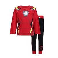 Marvel Avengers Boys Long Sleeve Shirt and Pants Set for Toddlers and Big Kids