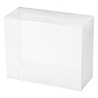 Heads M-PB4 PET Clear Gift Box, 8.3 x 6.7 x 3.5 inches (210 x 170 x 90 mm), Transparent, Plain, 10 Pieces