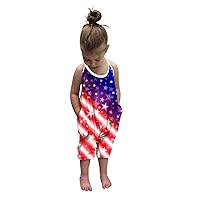 Size Two Girls Clothes Jumpsuit Toddler Romper Day Kids Pants Girls Baby 4-of-July Summer Clothes (Purple, 3-4 Years)