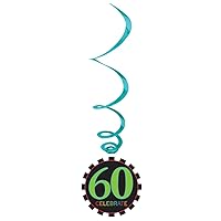 60th Celebration Value Pack Swirl Decorations, Party Favor