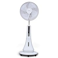 Fans,Air Cooler Pedestal Tower Fan Misting Fan Oscillating Cooling Mist Humidifier Led Display Mobile Negative Ion Fan Remote Control for Home Office Mobile Atomization Fanin