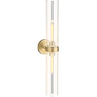 KOHLER Purist Bathroom Vanity Light Fixture, Wall Sconce Lighting, UL Listed, 2 Light - 29 in. H, Brushed Moderne Brass