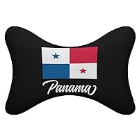 Panama Flag Car Neck Pillow Soft Car Headrest Pillow Seat Cushion Neck Pillow 2 Pack for Driving Traveling