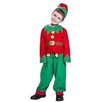 Christmas Three-Piece Suits, Children's Christmas elf Classic red and Green Suits.