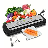 MegaWise Vacuum Sealer Machine | 2023 New Version| 80kPa Suction Power| Bags and Cutter Included (off white)