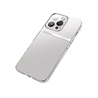ZIFENGXUAN-Suitable for iPhone 15Pro Max/15 Pro/15 Plus/15 Protective case, Glass Frosted Phone case with Camera Lens Protector Ultra-Thin Women's Men's Protective case Grey (15promax,Grey)