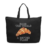 Bake the World a Better Place Cotton Canvas Bag - Baking Gifts - Themed Gifts