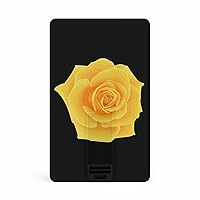 Yellow Rose USB Flash Drive Credit Card Design Thumb Drive Memory Stick