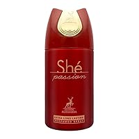 ALHAMBRA SHE PASSION DEODORANT BODY SPRAY - 250ML | EXTRA LONG LASTING PERFUMED SPRAY | LUXURY FRAGRANCE SCENT | PREMIUM IMPORTED FRAGRANCE SCENT FOR MEN AND WOMEN (Pack of 1)