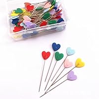 100Pcs Dressmaking Pins Embroidery Patchwork Pins Mixed Color Sewing Patchwork Pins Flower Head Arts Needle Pins DIY Sewing Tool Useful Processed