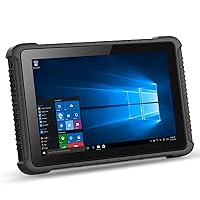 10.1 inch Windows 10 Pro Rugged Tablet, 4G LTE, GPS, Water Resistance, 700nit Sunlight Readable, 10000mAh Battery, 4GB RAM/64GB ROM, BT4.2, Dual Wi-Fi, with Charge Dock