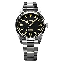 Baltany Mens Automatic Watches 39MM Pilot Mechaical Wristwatch Fashion Bubble Sapphire 20ATM C3 Luminous NH38 / SW200