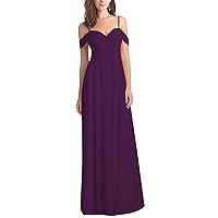 Lorderqueen Women's Off Bridesmaid Dress Long Evening Party Gown