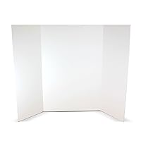 Flipside Products 36” x 48” Foam Project Boards for Presentations, Science Fair, School Projects, Event Displays and Trifold Picture Board - White - 10 Pack