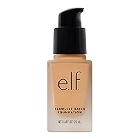 e.l.f. Flawless Finish Foundation | Lightweight, Medium Coverage & Semi-Matte | Nude | 0.68 Fl Oz (20mL) (Packaging may vary)