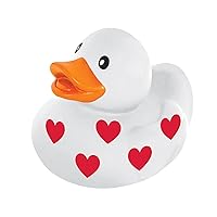 White Valentine Rubber Duck - 2.25