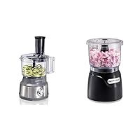 Hamilton Beach Food Processor & Vegetable Chopper & Electric Vegetable Chopper & Mini Food Processor, 3-Cup, 350 Watts, for Dicing, Mincing, and Puree, Black (72850)