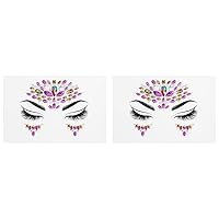 wet n wild Fantasy Makers Gem Face Mask, Face Crystals, Face Jewels, Face Gems, Face Gems, Rhinestone For Party, Fave, Festival, Dress Up, Temporary Tattoo Stickers, Glam Goddess (Pack of 2)