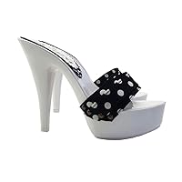 White Mule with Upper POIS Made in Italy - K9401 Nero POIS