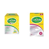 Culturelle Kids Probiotic + Fiber Packets (Ages 3+) - 60 Count - Digestive Health & Immune Support & Women’s 4-in-1 Daily Probiotic Supplements for Women - Supports Vaginal Health