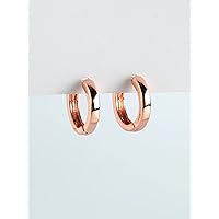 Earrings for Women- Minimalist Hoop Earrings Birthday Valentine's Day (Color : Rose Gold)