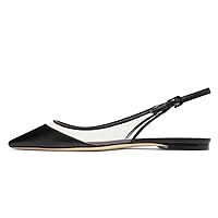 FSJ Women Trendy Pointed Toe Ballet Flats Sandals Slip on Comfort Slingback Pumps Walking Shoes 4-15 M US