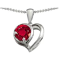 Sterling Silver Heart Shape Pendant Necklace