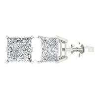 0.5 ct Brilliant Round Cut Genuine Lab grown Diamond Solitaire Studs SI1-2 I-J White Gold Earrings Push Back