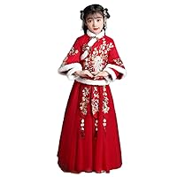 Winter Embroidered Hanfu Dress,Festivel Thickened New Year's Clothes,Chinese Style Super Fairy Tang Suit.