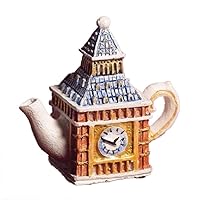 Dollhouse Big Ben Clock Tower Teapot Miniature Kitchen Dining Accessory 1:12