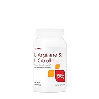 L-Arginine & L-Citrulline 500mg/500mg, 120 Caplets, Increases Nitric Oxide Production