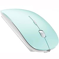Bluetooth Wireless Mouse for Mac Laptop Chromebook Windows Desktop Computer Notebook PC MacBook iPad Pro Air, Rechargeable Wireless Mouse(Blue)