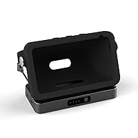 Battery Base for Echo Show 5 (1st & 2nd Gen) - Soft Silicone Case, Portable Rechargeable Battery Stand, 5200mAh or 10400mAh Battery Life (Black 10400 mAh)