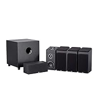 Monoprice Premium 5.1.4-Ch. Immersive Home Theater System - with 8 Inch 200 Watt Subwoofer, Dolby Atmos Compatible, Black