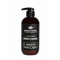 MNSC Rosemary Mint Naturally Better Pump Shave Cream - Smooth, Hypoallergenic, All-Natural, & Handcrafted in USA