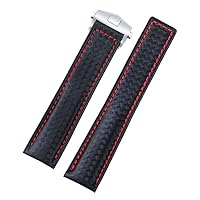 19mm 20mm 22mm Genuine Calf Leather Fiber Watchband For TAG Watch Man Watch For TAG Watch Strap Durable Replacement