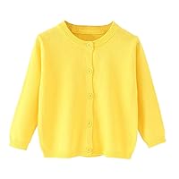 Little Girl Knit Cardigan Sweater - Toddler Button Down School Uniforms Cardigan