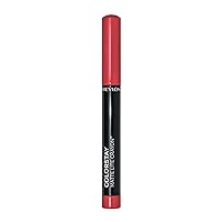 REVLON ColorStay Matte Lite Crayon Lipstick with Built-in Sharpener, Smudge-proof, Water-Resistant Non-Drying Lipcolor, 008 She's Fly, 0.049 oz