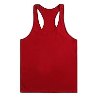 Men Sleeveless Gym Shirts Racerback Workout Tank Tops Casual Summer Beach Vest Running Sports Gym Fitness Tank Top