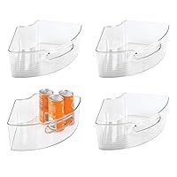 iDesign Plastic Lazy Susan Cabinet Storage Bin, 1/4 Wedge Container for Kitchen, Pantry, Counter, BPA-Free, 12.75