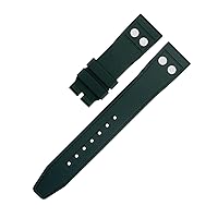 For IWC Big Pilot Mark Portugieser TOP GUN Soft Strap Wristband 20mm 21mm 22mm Nature Fluororubber FKM Rubber With Rivet Watchband