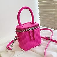 Luxury Mini Box PU Leather Crossbody Bag with Short Handle Cute Phone Shoulder Handbag and Wallet Pink Green